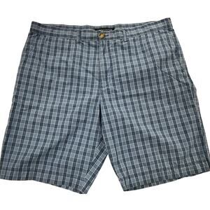 Tommy Hilfiger Men's Sz 40 Shorts Classic Fit Golf Blue White Plaid Flat Front